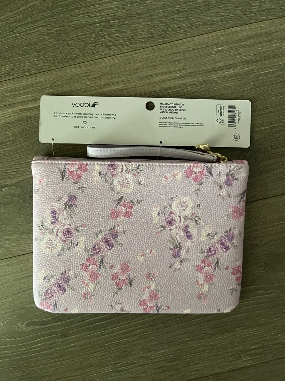 NWT Target x LoveShackFancy Pastel Floral Lavender Accessory Pouch, Pen & Eraser
